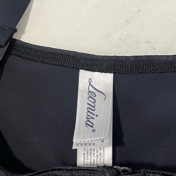 Leonisa Shapewear Black Firm Compression Open Bust Body Shaper Boyshorts Medium - Picture 6 of 9